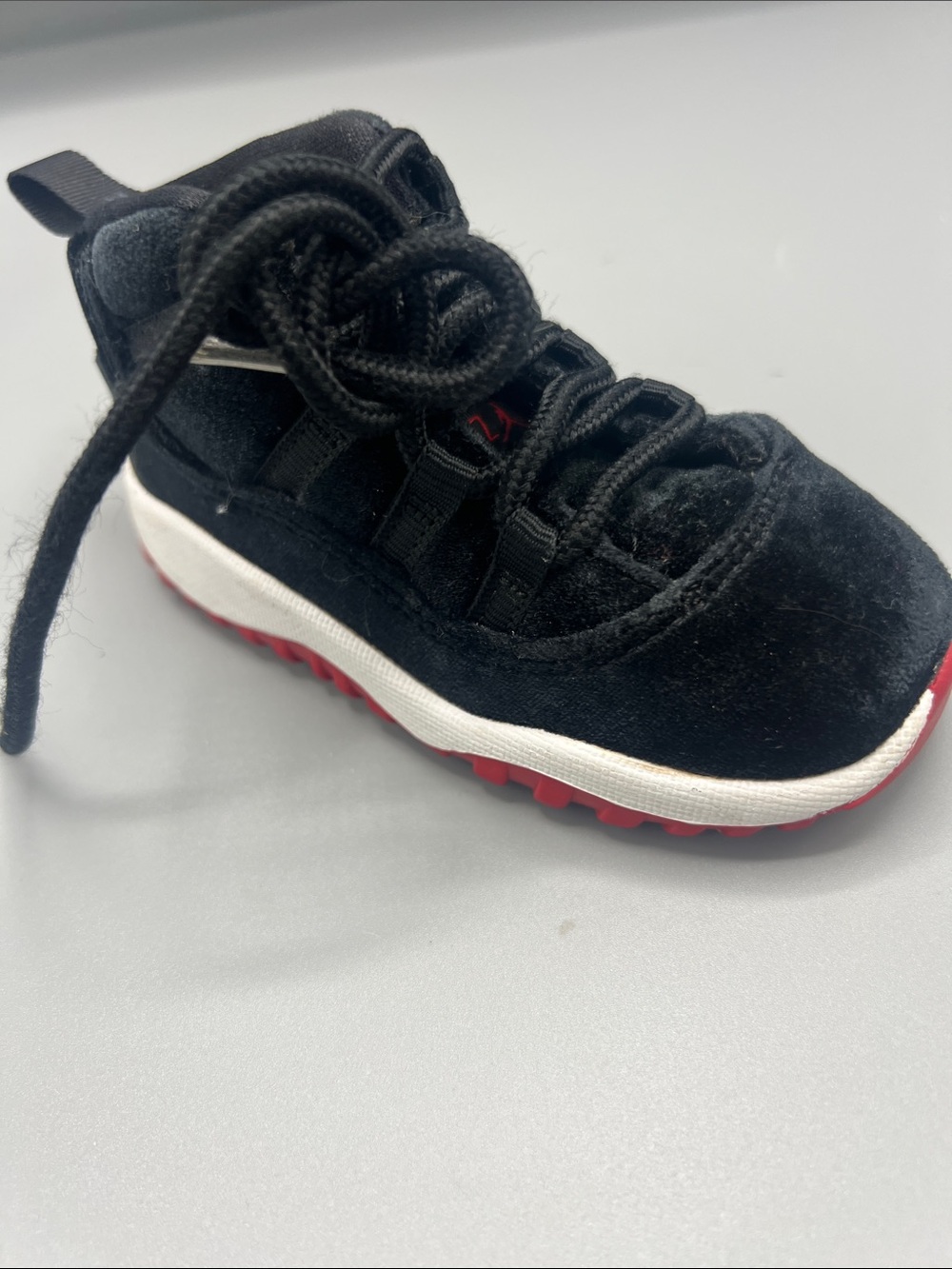Jordan 11 Bred Velvet | Black Red | Size 6.5 C (Toddler) | Style Code HF7808-061